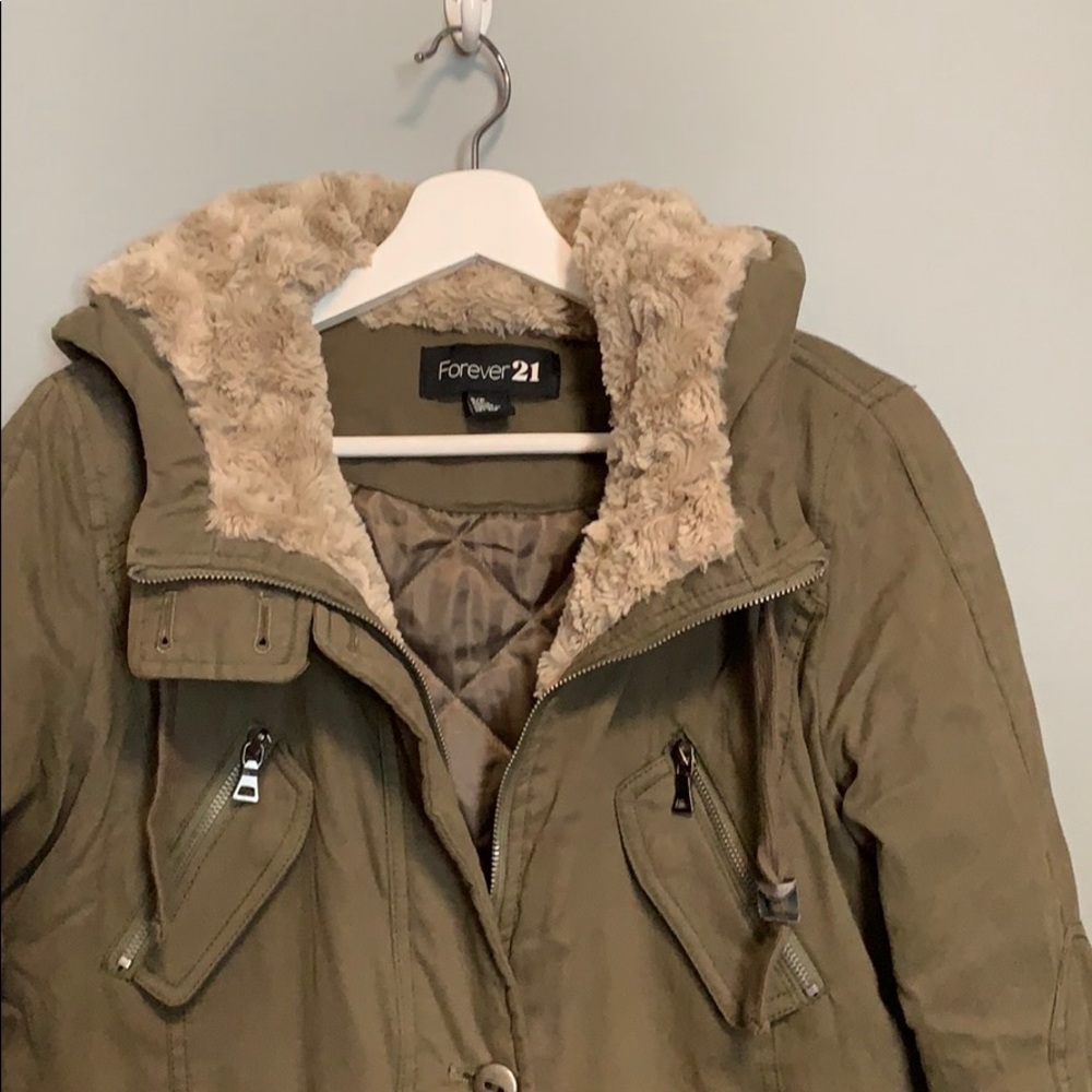 Olive green winter jacket